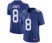 Youth New York Giants #8 Daniel Jones Royal Blue Team Color Vapor Untouchable Limited Player Football Jersey