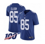 Youth New York Giants #85 Rhett Ellison Royal Blue Team Color Vapor Untouchable Limited Player 100th Season Football Jersey