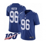 Youth New York Giants #96 Kareem Martin Royal Blue Team Color Vapor Untouchable Limited Player 100th Season Football Jersey