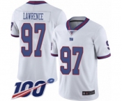 Youth New York Giants #97 Dexter Lawrence Limited White Rush Vapor Untouchable 100th Season Football Jersey