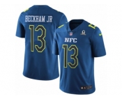 Youth Nike New York Giants #13 Odell Beckham Jr Limited Blue 2017 Pro Bowl NFL Jersey
