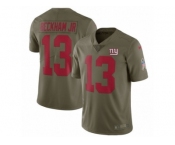 Youth Nike New York Giants #13 Odell Beckham Jr Limited Olive 2017 Salute to Service NFL Jersey
