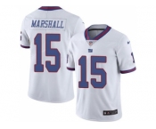 Youth Nike New York Giants #15 Brandon Marshall White Stitched NFL Limited Rush Jersey