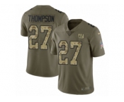 Youth Nike New York Giants #27 Darian Thompson Limited Olive Camo 2017 Salute to Service NFL Jersey