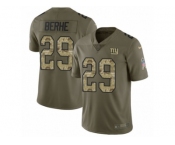 Youth Nike New York Giants #29 Nat Berhe Limited Olive Camo 2017 Salute to Service NFL Jersey
