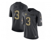 Youth Nike New York Giants #3 Geno Smith Limited Black 2016 Salute to Service NFL Jersey