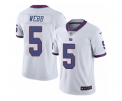 Youth Nike New York Giants #5 Davis Webb Limited White Rush NFL Jersey