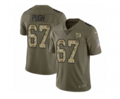 Youth Nike New York Giants #67 Justin Pugh Limited Olive Camo 2017 Salute to Service NFL Jersey