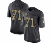 Youth Nike New York Giants #71 Will Hernandez Limited Black 2016 Salute to Service NFL Jersey