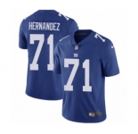 Youth Nike New York Giants #71 Will Hernandez Royal Blue Team Color Vapor Untouchable Elite Player NFL Jersey