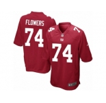 Youth Nike New York Giants #74 Ereck Flowers Game Red Alternate NFL Jersey