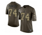 Youth Nike New York Giants #74 Ereck Flowers Limited Green Salute to Service NFL Jersey