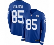 Youth Nike New York Giants #85 Rhett Ellison Limited Royal Blue Therma Long Sleeve NFL Jersey