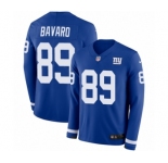 Youth Nike New York Giants #89 Mark Bavaro Limited Royal Blue Therma Long Sleeve NFL Jersey