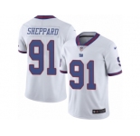 Youth Nike New York Giants #91 Kelvin Sheppard Limited White Rush NFL Jersey
