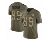Youth Nike New York Giants #99 Robert Thomas Limited Olive Camo 2017 Salute to Service NFL Jersey