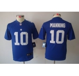 nike youth nfl jerseys new york giants #10 manning blue[nike limited]