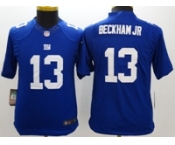 nike youth nfl jerseys new york giants #13 beckhamjr blue[nike]