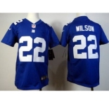 nike youth nfl jerseys new york giants #22 wilson blue[nike]