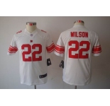 nike youth nfl jerseys new york giants #22 wilson white[nike limited]