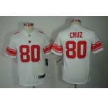 nike youth nfl jerseys new york giants #80 cruz white[nike limited]