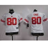 nike youth nfl jerseys new york giants #80 cruz white[nike]
