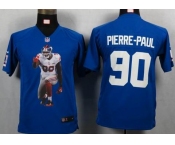 nike youth nfl jerseys new york giants #90 pierre-paul blue[portrait fashion]