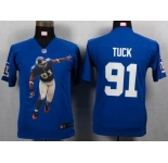nike youth nfl jerseys new york giants #91 tuck blue[portrait fashion]