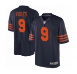 Men Nick  #9 Foles Chicago Bears Game Alternate Jersey - Navy Blue