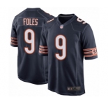 Men Nick  #9 Foles Chicago Bears Game Team Color Jersey - Navy