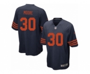 Men's Nike Chicago Bears #30 D.J. Moore Game Navy Blue 1940s Throwback Alternate NFL Jersey