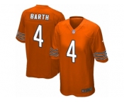 Men's Nike Chicago Bears #4 Connor Barth Game Orange Alternate NFL Jersey