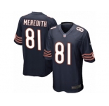 Men's Nike Chicago Bears #81 Cameron Meredith Game Navy Blue Team Color NFL Jersey