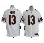 nike nfl jerseys chicago bears #13 knox white[game]