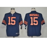 nike nfl jerseys chicago bears #15 marshall blue throwback[game]