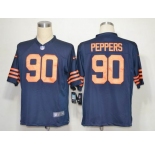 nike nfl jerseys chicago bears #90 julius peppers blue throwback[game]