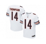 Men Nike Chicago Bears #14 Deonte Thompson Elite White NFL Jersey