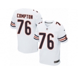 Men Nike Chicago Bears #76 Tom Compton Elite White NFL Jersey