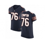 Men Nike Chicago Bears #76 Tom Compton Navy Blue Team Color Vapor Untouchable Elite Player NFL Jersey
