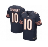 Men's Nike Chicago Bears #10 Mitchell Trubisky Elite Navy Blue Team Color NFL Jersey