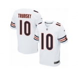 Men's Nike Chicago Bears #10 Mitchell Trubisky Elite White NFL Jersey