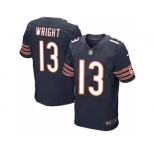 Men's Nike Chicago Bears #13 Kendall Wright Elite Navy Blue Team Color NFL Jersey
