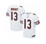 Men's Nike Chicago Bears #13 Kendall Wright Elite White NFL Jersey