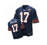 Men's Nike Chicago Bears #17 Markus Wheaton Elite Navy Blue Throwback NFL Jersey
