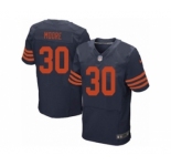 Men's Nike Chicago Bears #30 D.J. Moore Elite Navy Blue 1940s Throwback Alternate NFL Jersey
