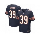 Men's Nike Chicago Bears #39 Jacoby Glenn Elite Navy Blue Team Color NFL Jersey