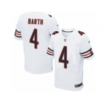 Men's Nike Chicago Bears #4 Connor Barth Elite White NFL Jersey