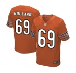 Men's Nike Chicago Bears #69 Jonathan Bullard Elite Orange Alternate NFL Jersey