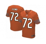 Men's Nike Chicago Bears #72 Charles Leno Elite Orange Alternate NFL Jersey