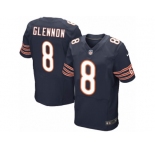 Men's Nike Chicago Bears #8 Mike Glennon Elite Navy Blue Team Color NFL Jersey